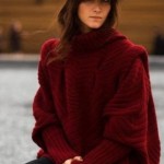 Dark Red Big & long Pullover